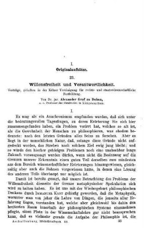 513-534, Willensfreiheit und Verantwortlichkeit