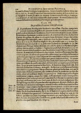 Cap. IV. De gradibus Honorum Scholasticorum.