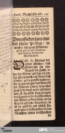 Nachfolgung Christi.