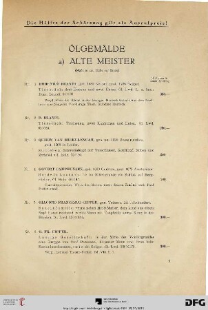 Ölgemälde (Nr. 1-35)