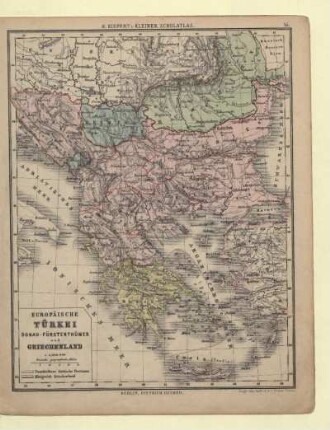 Europäische Türkei Donau-Fürstenthümer und Griechenland