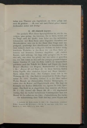 2. All römisch kayser.