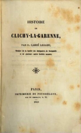 Histoire de Clichy-La-Garenne