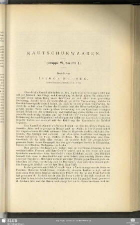 Kautschukwaaren : (Gruppe VI, Section 4)