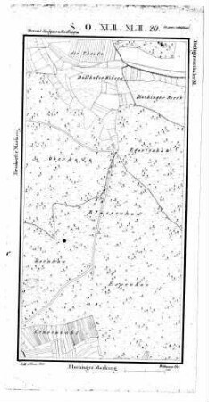 Kartenblatt SO XLII XLIII 20 Stand 1821 ca. (Multiblatt 1:5000)