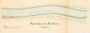 Mainkanalisierung. Floßhafen, Kostheim: Lageplan