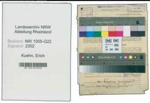 Entnazifizierung Erich Kuehn , geb. 23.10.1903 (Elektriker)