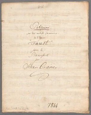 Faust, Auswahl, arrangiert, Klavier - BSB Mus.Schott.Ha 8076