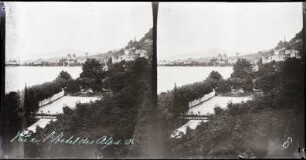 Montreux-Territet. Blick vom Hôtel des Alpes nach Westen