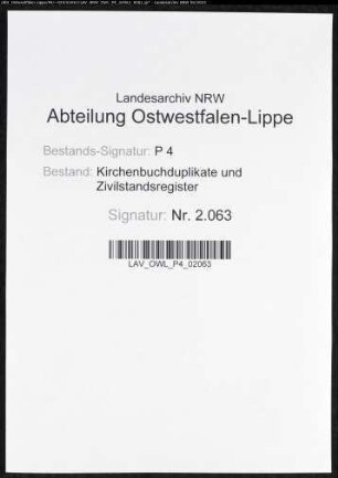 Zivilstandsregister von Meinerzhagen (GAHT 1810), Band 1. (Gemeinde: Meinerzhagen, Kreis Altena)