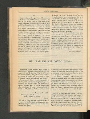 Gli Italiani Nel Congo Belga.