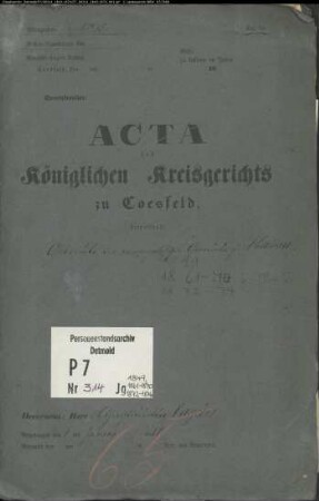 Kirchenbuchdublikat der evangelischen Gemeinde in Haltern (GHT 1849, GHT 1861-1870, GHT 1872-1874). (Gemeinde: Haltern, evangelische Gemeinde )