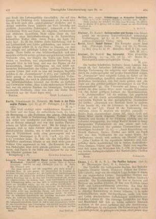 434 [Rezension] Steiner, Rudolf, Reïnkarnation und Karma vom Standpunkt der modernen Naturwissenschaft notwendige Vorstellungen