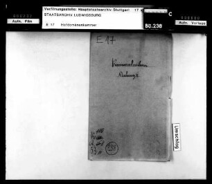 Inventar über die zum Krongut gehörigen Büromobilien des Oberstkammerherrnamts