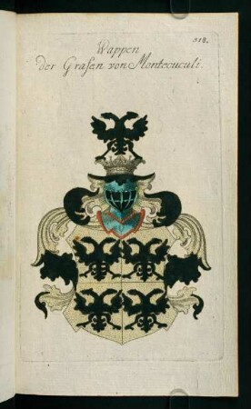 518r-518v, 518. Wappen der Grafen von Montecuculi