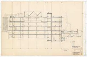 Zentralbibliothek der Landbauwissenschaft, Bonn Neubau: Schnitt S1, 1:50, 1:1