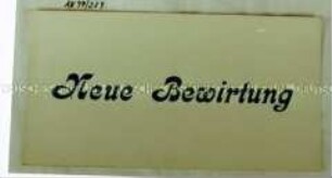 Schild "Neue Bewirtung"