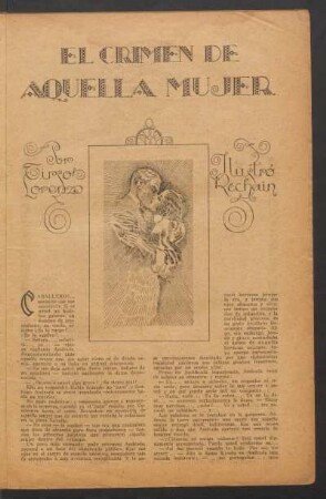 El crimen de aquella mujer : Ilustró Rechaín