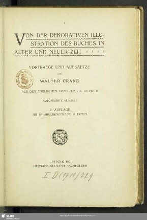 Von der dekorativen Illustration des Buches in alter und neuer Zeit : Vorträge und Aufsätze