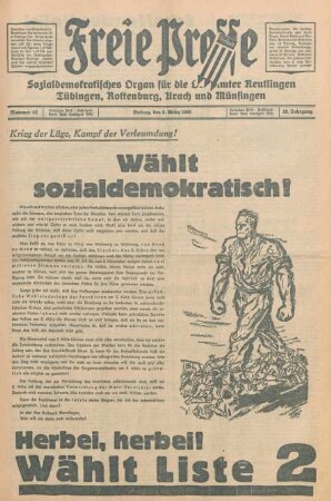 Freie Presse 1933 (Nr. 52)