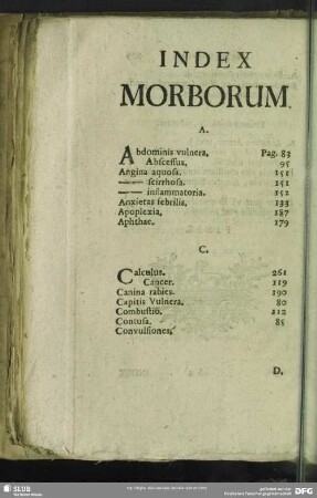 Index Morborum