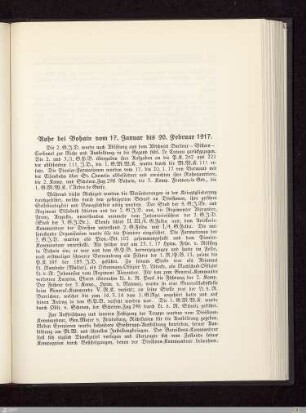 Ruhe bei Bohain - Januar bis Februar 1917