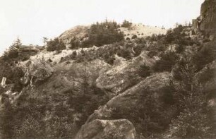 Elbsandsteingebirge. Kleiner Winterberg. Basalterguß über Sandstein