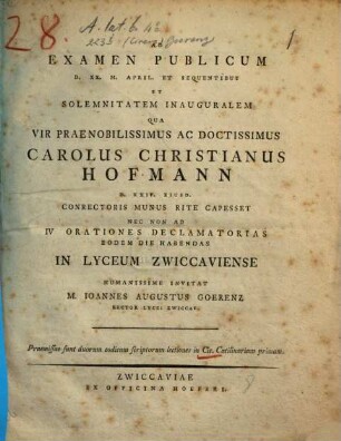 Duorum codicum scriptorum lectiones in Cic. Catilinariam ..., 1