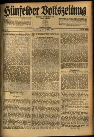 Ausgabe vom Donnerstag, den 04. März 1920.