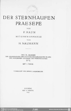 Der Sternhaufen Praesepe