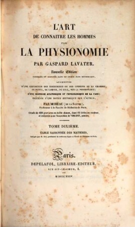 L' art de connaître les hommes par la physionomie : ornée de 600 gravures en taille-douce, 10 (1835)