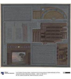 Berlin. Langhans'sches Schauspielhaus (Nationaltheater) auf dem Gendarmenmarkt. Entwurf zum inneren Umbau