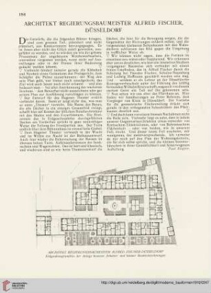 9: Architekt Regierungsbaumeister Alfred Fischer, Düsseldorf