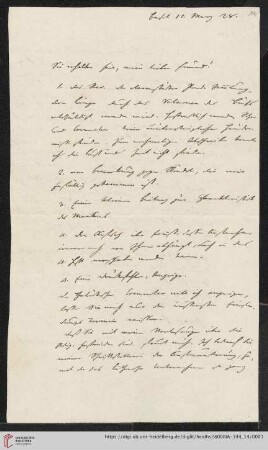 Korrespondenz Wilhelm Martin Leberecht de Wette / Carl Ullmann: Brief von Wilhelm Martin Leberecht de Wette an Carl Ullmann