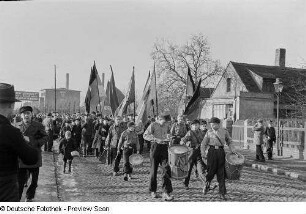 Demonstration der Leipziger Eisen- und Stahlwerke (LES)