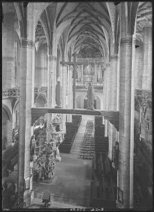 Freiberg. Dom, Durchblick durch das Mittelschiff