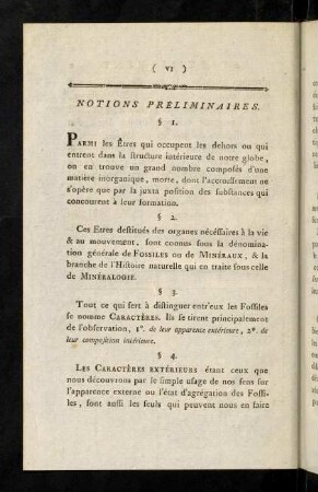 VI-XII, Notions Preliminaires