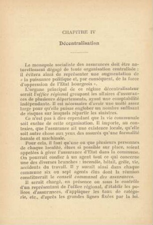 Chapitre IV Décentralisation