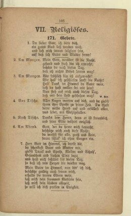 VII. Religiöses