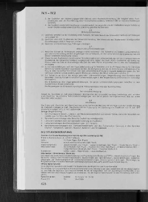 IV.2 Studienberatung