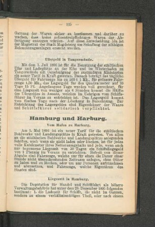Vom Hafen zu Harburg.