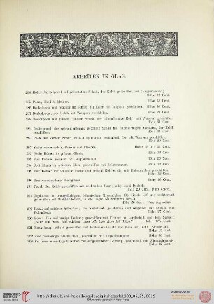 Arbeiten in Glas, Elfenbein, Email (Nr. 284-342)