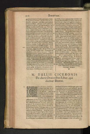M. Tullii Ciceronis De claris Oratoribus Liber, qui dicitur Brutus. [u. a.]