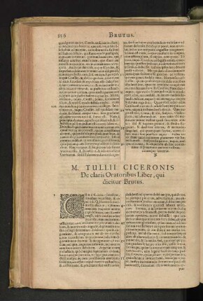 M. Tullii Ciceronis De claris Oratoribus Liber, qui dicitur Brutus. [u. a.]