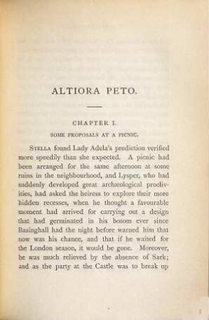 Altiora peto : in 2 vol., 2