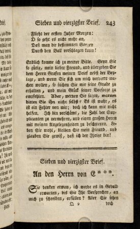 243-255, Sieben und vierzigster Brief - Zwey und funfzigster Brief