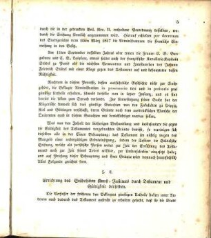 §. 2. Errichtung des Städelschen Kunst-Instituts durch Testament und Gültigkeit derselben.