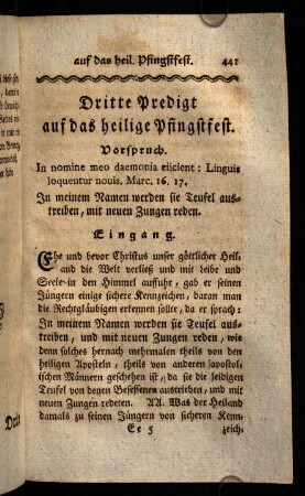 441-452, Dritte Predigt.
