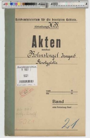 Bohnstengel, Irmgard, geb. 8.1.1899, Stenotypistin