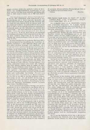 740-741 [Rezension] Plath, Siegfried, Furcht Gottes